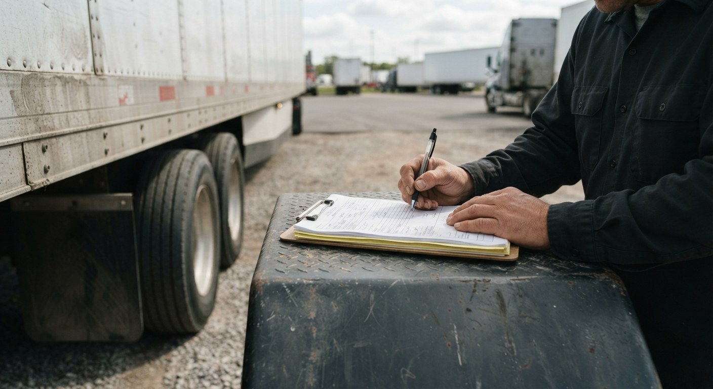 SBF TRUCKING LLC crew in the yard